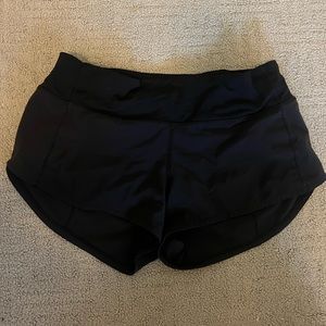 Lululemon run speed up black shorts